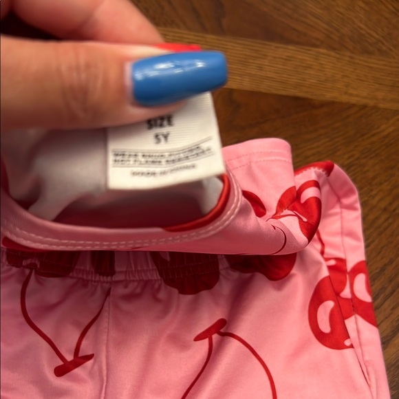 Cherry Print Pink Pajama Set - Picture 2 of 2